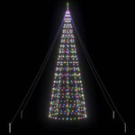 Modern LED Christmas Tree with Ground Spikes Multicolour 400cm Iron