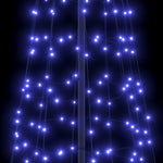 Stylish LED Christmas Tree with Ground Spikes Blue 400cm Iron - Premium