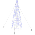 Stylish LED Christmas Tree with Ground Spikes Blue 400cm Iron - Premium