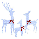 Minimalist Reindeer Family 3 pcs Cold white Fabric - Durable