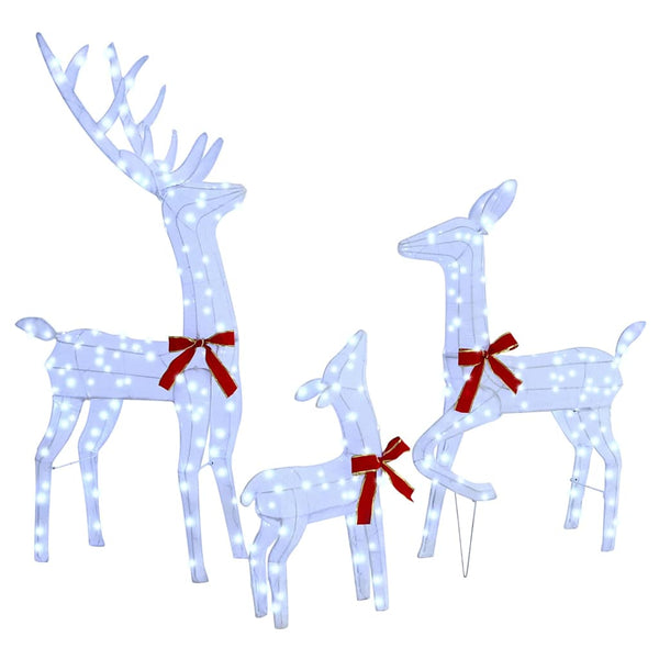  Minimalist Reindeer Family 3 pcs Cold white Fabric - Durable