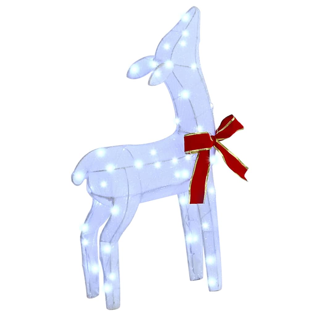 Minimalist Reindeer Family 3 pcs Cold white Fabric - Durable