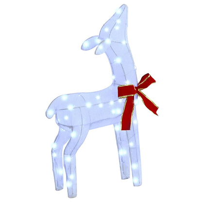 Minimalist Reindeer Family 3 pcs Cold white Fabric - Durable