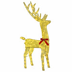 Stylish Reindeer Family 3 pcs Warm white Fabric - Sleek Modern Look
