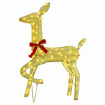 Stylish Reindeer Family 3 pcs Warm white Fabric - Sleek Modern Look