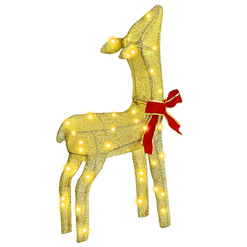 Stylish Reindeer Family 3 pcs Warm white Fabric - Sleek Modern Look