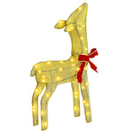 Stylish Reindeer Family 3 pcs Warm white Fabric - Sleek Modern Look