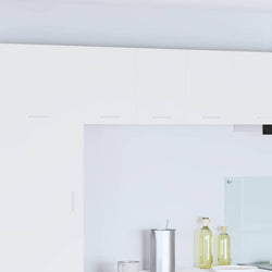 Elegant Hanging Cabinet Riga White Engineered Wood - Durable