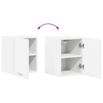 Elegant Hanging Cabinet Riga White Engineered Wood - Durable