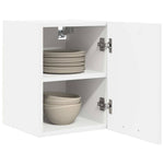 Elegant Hanging Cabinet Riga White Engineered Wood - Durable