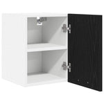 Functional Hanging Cabinet Riga 2 pcs Black Oak and White x