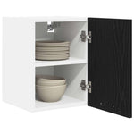 Functional Hanging Cabinet Riga 2 pcs Black Oak and White x