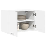 Elegant Hanging Cabinet Riga White Engineered Wood - Home Dacor