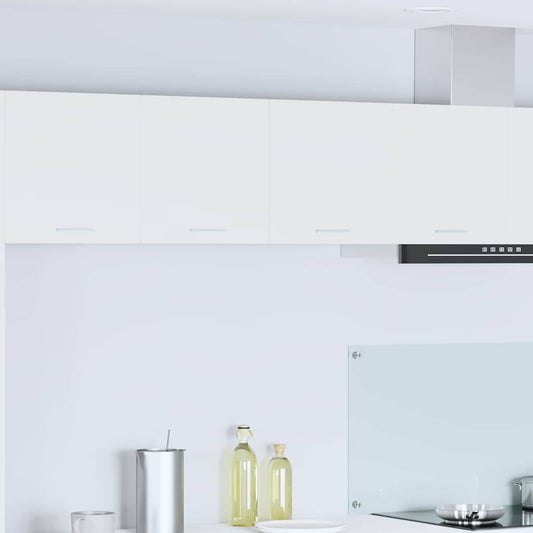 Elegant Hanging Cabinet Riga White Engineered Wood - Space-Saving