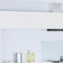 Elegant Hanging Cabinet Riga White Engineered Wood - Space-Saving