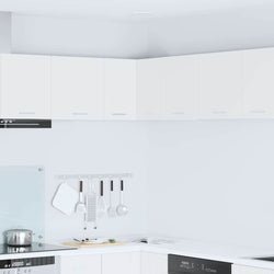 Contemporary Hanging Cabinet Riga White Engineered Wood - Premium