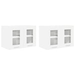 Functional Hanging Cabinet with Shelf Riga 2 pcs White - Designer