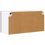 Elegant Hanging Cabinet Riga Black Oak and White - Space-Saving