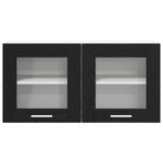 Elegant Hanging Cabinet Riga Black Oak and White - Space-Saving