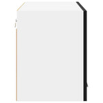 Elegant Hanging Cabinet Riga Black Oak and White - Space-Saving