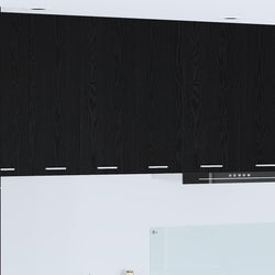 Compact Hanging Cabinet Riga Black Oak Engineered Wood - Durable