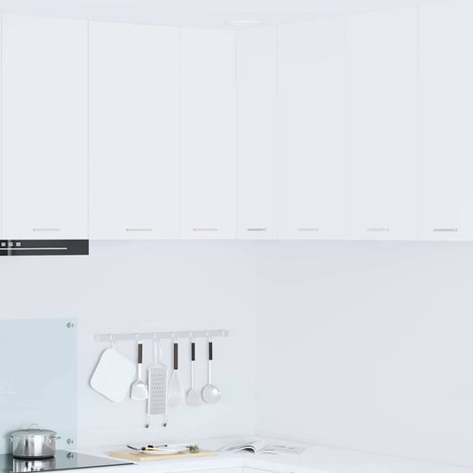 Functional Hanging Cabinet Riga White Engineered Wood - High