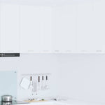 Functional Hanging Cabinet Riga White Engineered Wood - High