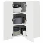Functional Hanging Cabinet Riga White Engineered Wood - High