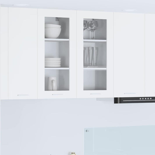 Elegant Hanging Cabinet Riga White Engineered Wood - Soft Upholstery