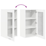 Elegant Hanging Cabinet Riga White Engineered Wood - Soft Upholstery