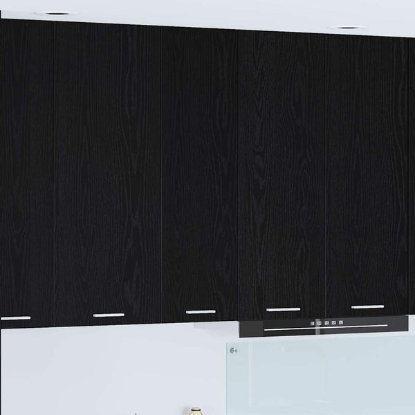  Functional Hanging Cabinet Riga Black Oak Engineered Wood - Home