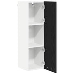 Functional Hanging Cabinet Riga Black Oak Engineered Wood - Home