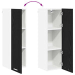 Functional Hanging Cabinet Riga Black Oak Engineered Wood - Home