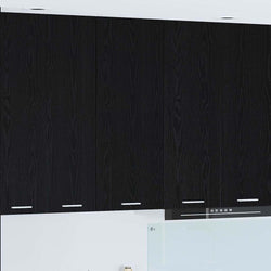 Cozy Hanging Cabinet Riga Black Oak Engineered Wood - Home Dacor