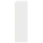 Functional Hanging Cabinet Riga White Engineered Wood - Durable