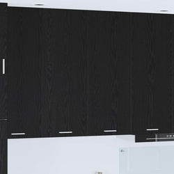Classic Hanging Cabinet Riga Black Oak Engineered Wood - Premium