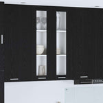 Functional Hanging Cabinet Riga Black Oak Engineered Wood - High