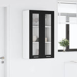 Functional Hanging Cabinet Riga Black Oak Engineered Wood - High