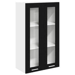 Functional Hanging Cabinet Riga Black Oak Engineered Wood - High