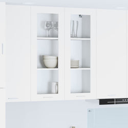 Contemporary Hanging Cabinet Riga White Engineered Wood - Premium