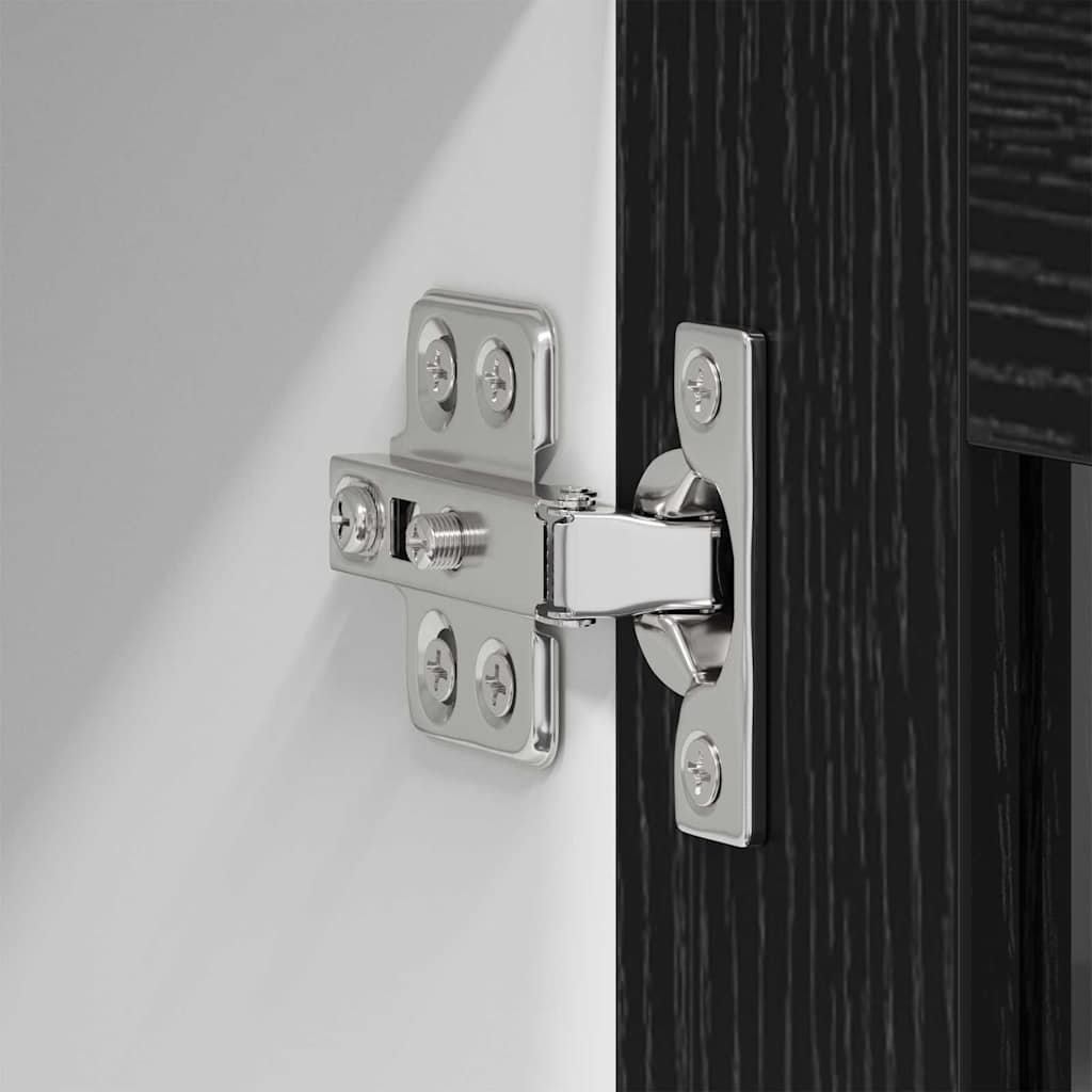 Compact Hanging Cabinet Riga Black Oak Engineered Wood - Durable