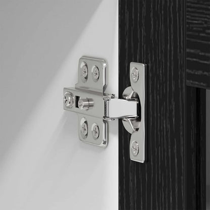 Compact Hanging Cabinet Riga Black Oak Engineered Wood - Durable