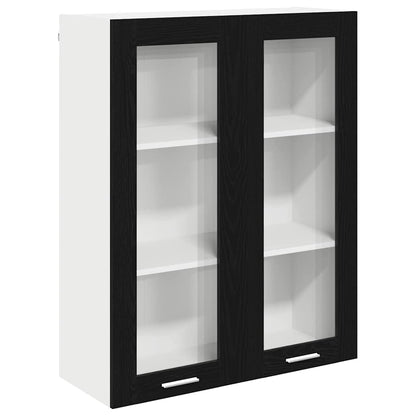 Compact Hanging Cabinet Riga Black Oak Engineered Wood - Durable