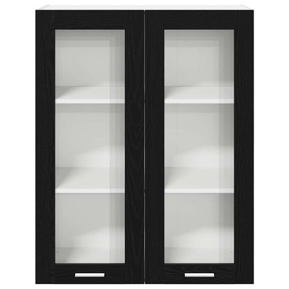 Compact Hanging Cabinet Riga Black Oak Engineered Wood - Durable