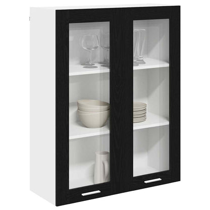 Compact Hanging Cabinet Riga Black Oak Engineered Wood - Durable