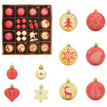 Compact Christmas Bauble Set 40 pcs Gold and Red - Designer Finish