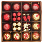 Compact Christmas Bauble Set 40 pcs Gold and Red - Designer Finish