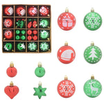 Classic Christmas Bauble Set 40 pcs Red and Green - Sturdy Frame