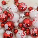 Versatile Christmas Bauble Set 40 pcs Red and White - Sleek Modern