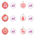 Versatile Christmas Bauble Set 40 pcs Red and White - Sleek Modern